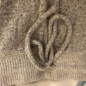 Soft knit tie sweat pants grey